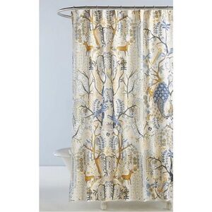 Anthropologie Foraged Organic Cotton Shower Curtain